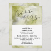 Vier met ons Aardetonen Waterverf Receptie Kaart (Voorkant / Achterkant)