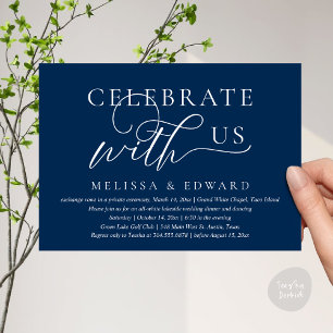 Vier met ons, Bruiloft Elopement Diner Party Kaart