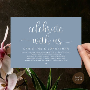Vier met ons, Bruiloft Elopement Diner Party Kaart