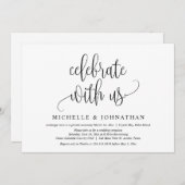 Vier Met Ons, Bruiloft Elopement Feest Kaart (Voorkant / Achterkant)