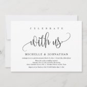 Vier Met Ons, Bruiloft Elopement Feest Kaart (Voorkant)