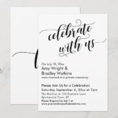 Vier met ons Calligraphy Huwelijksfeest na de brui Kaart (Voorkant / Achterkant)