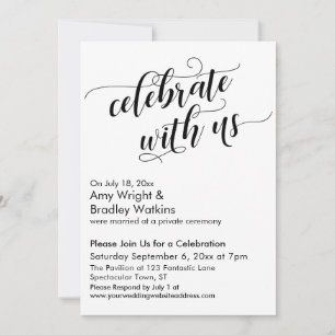Vier met Ons Calligraphy Huwelijksfeest na de Brui Kaart