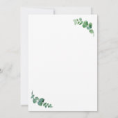 Vier met ons eenvoudige eucalyptusreceptie kaart (Achterkant)