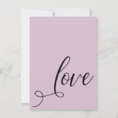 Vier met Ons Feestelijke Licht Mauve Ontvangst Kaart (Achterkant)