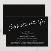 Vier met Ons Handgeschreven Eenvoudig Zwart Kaart (Voorkant / Achterkant)