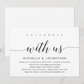 Vier met ons mee, Trouw-Uitnodiging voor een Elope Kaart (Voorkant / Achterkant)