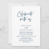 Vier met ons, moderne bruiloft receptie kaart (Voorkant)