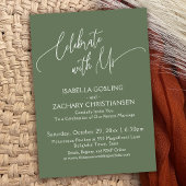 Vier met Ons Mooie Handgeschrift Olijfgroen Kaart