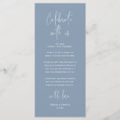 Vier met ons, plaats instelling bedankkaart programma (Voorkant)