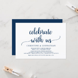 Vier met ons, Rustic Wedding Elopement Feest Kaart