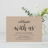 Vier met ons, Trouw Elopement Uitnodigingen (Staand voorkant)