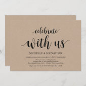 Vier met ons, Trouw Elopement Uitnodigingen (Voorkant / Achterkant)