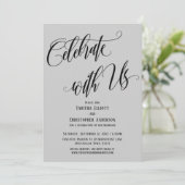 Vier met Ons Uitgebreid Schrift Grijs Kaart (Staand voorkant)