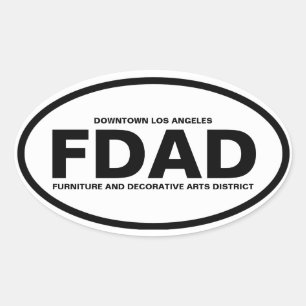 VIER Meubelen & decoratieve kunsten District "FDAD Ovale Sticker