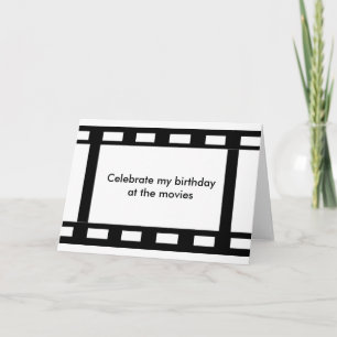 Vier mijn verjaardag op de Movies Invitation Feestdagen Kaart