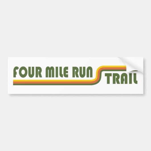 Vier Mile run Trail Bumpersticker (Voorkant)
