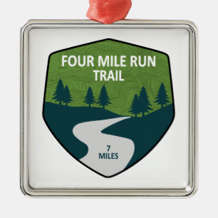 Vier Mile run Trail Metalen Ornament