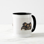 Vier Mini Dachshund Mok (Voorkant rechts)