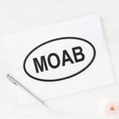 VIER Moab, Utah Ovale Sticker (Envelop)