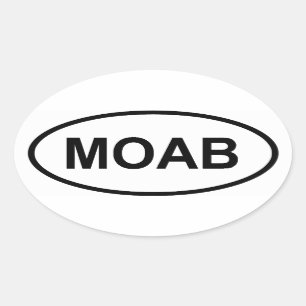 VIER Moab, Utah Ovale Sticker