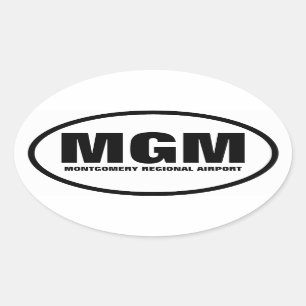 VIER Montgomery "MGM" Ovale Sticker