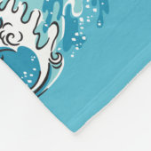 vier mythologische zeepaarden fleece deken (Hoek)