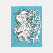 vier mythologische zeepaarden fleece deken (Voorkant)