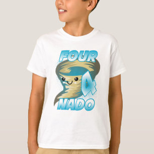 Vier Nado Tornado 4 Birthday Boy T-shirt