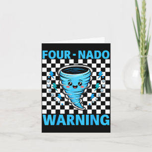 Vier nado waarschuwing 4e verjaardag 4 jaar oude k kaart