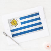 VIER Nationale vlag VAN Uruguay Rechthoekige Sticker (Envelop)