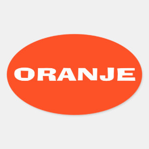 VIER Nederland "Oranje" Ovale Sticker