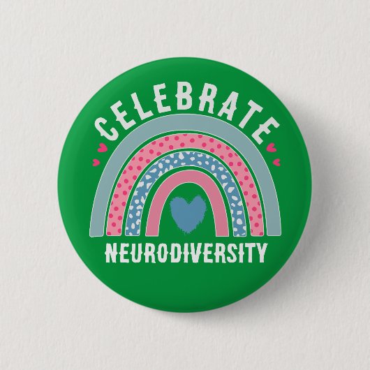 Vier neurodiversiteit bewustzijn gezondheid ronde button 5,7 cm (Voorkant)