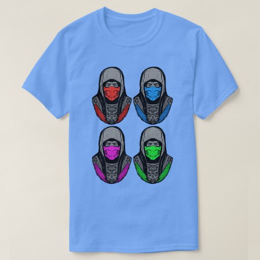 Vier Ninjas Pose v1 T-shirt (Design voorkant)