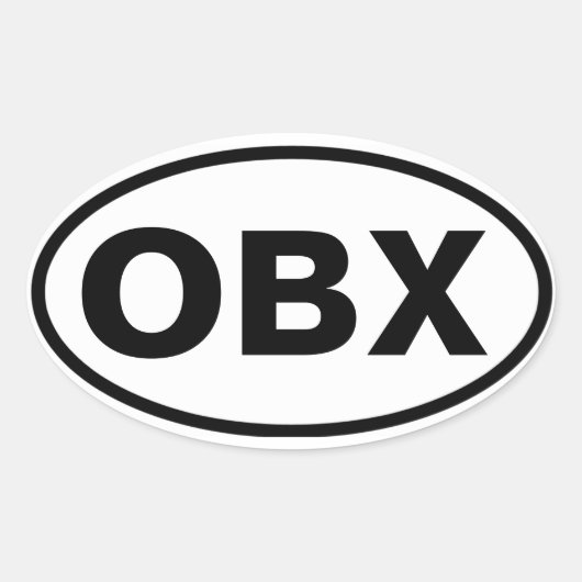 VIER OBX OVALE STICKER (Voorkant)