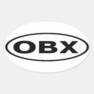 VIER OBX OVALE STICKER