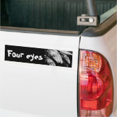 vier ogen bumpersticker (Op Truck)