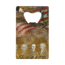 Vier Onafhankelijkheidsdag Kredietkaart Flessenopener