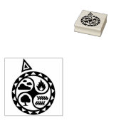 Vier onderdelen - Natuur Rubberstempel (Gestempeld)