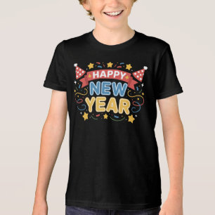 Vier ontwerp gelukkig nieuwjaar-60277 Tri-Blend shirt
