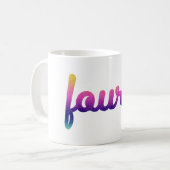 Vier ontwerpen koffiemok (Voorkant links)