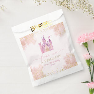 Vier ooit een prinses kasteel 4e verjaardagsfeest bedankzakje