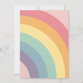 Vier ooit Groovy 70s Rainbow Daisy 4e verjaardag Kaart (Achterkant)