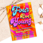 Vier ooit jonge 4e verjaardag kaart