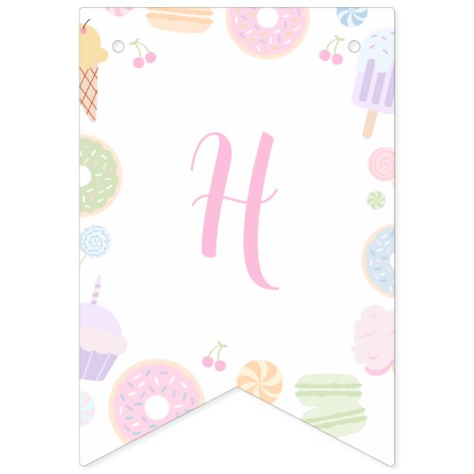 Vier ooit lief thema meisje 4e verjaardag banner (Eerste vlag)