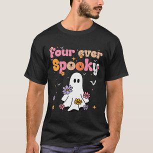 Vier Ooit Spooky Ghost Halloween 4e Verjaardag Dee T-shirt