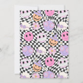 Vier ooit Spooky Halloween Groovy Ghost Birthday Kaart (Achterkant)