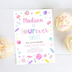 VIER ooit Sweet Shop Snoep Birthday Kaart