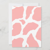 Vier ooit wild meisje safari 4e verjaardag feest kaart (Achterkant)