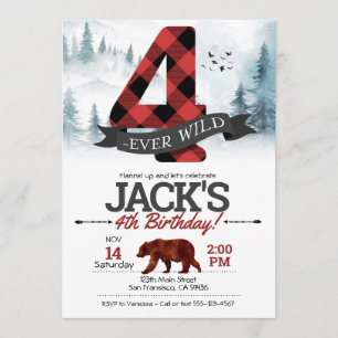Vier-ooit Wilde uitnodiging, Lumberjack 4th Kaart